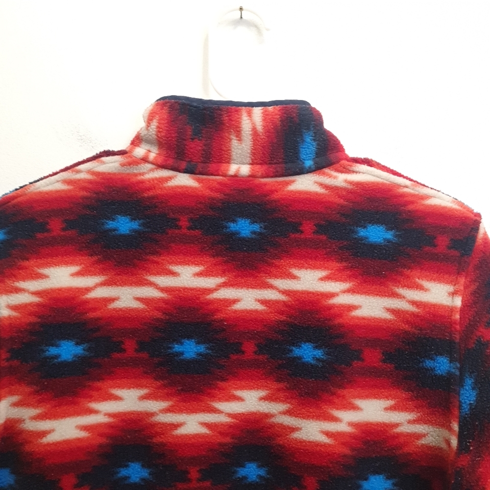 Patagonia Synchilla Snap-T Fleece Pullover Red Wild Desert Aztec Women's Size S - Picture 9 of 15
